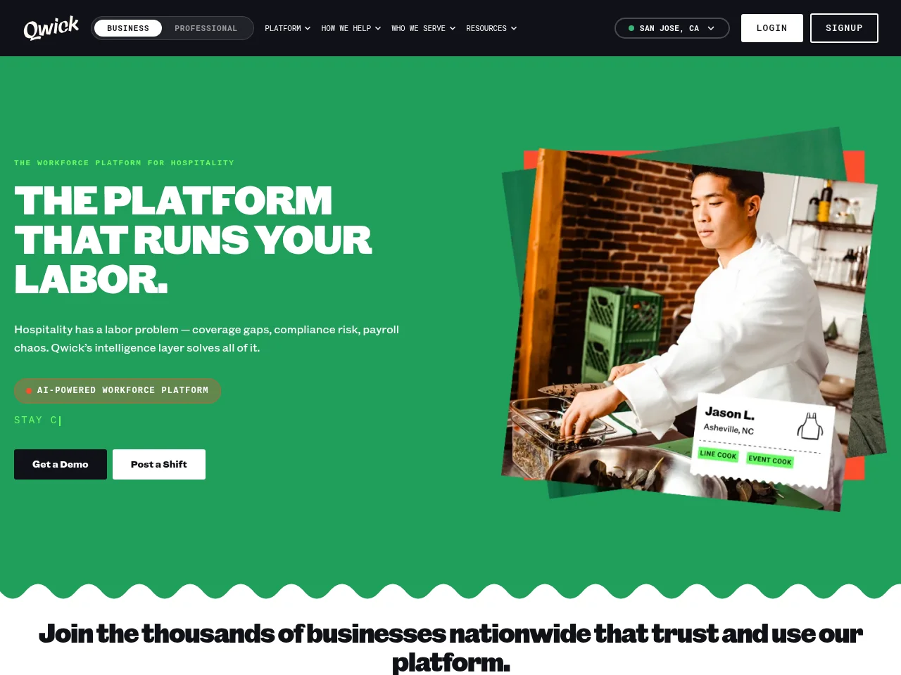 Qwick screenshot Qwick website screenshot