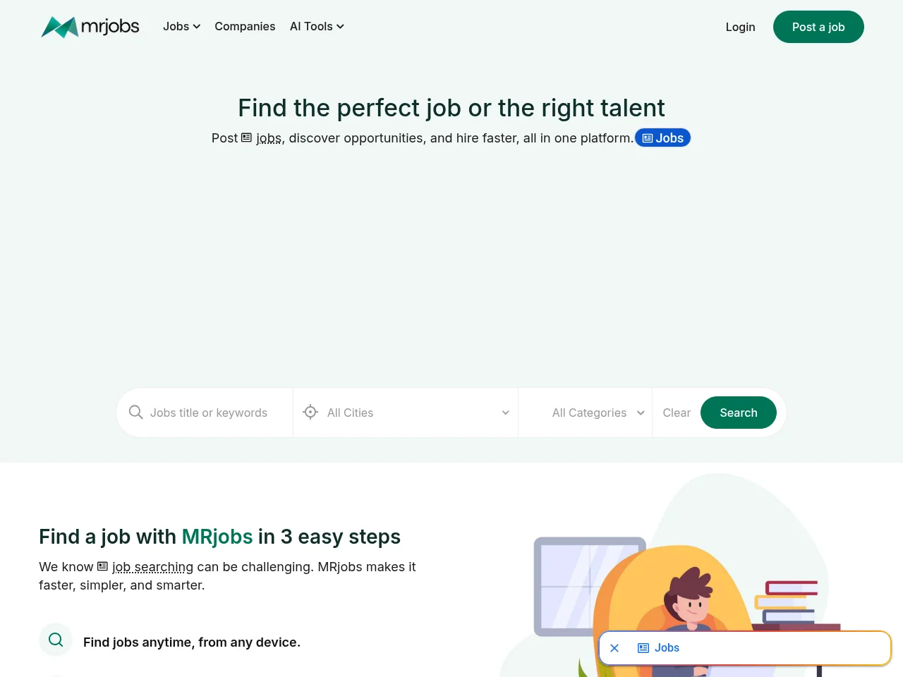MRjobs website screenshot