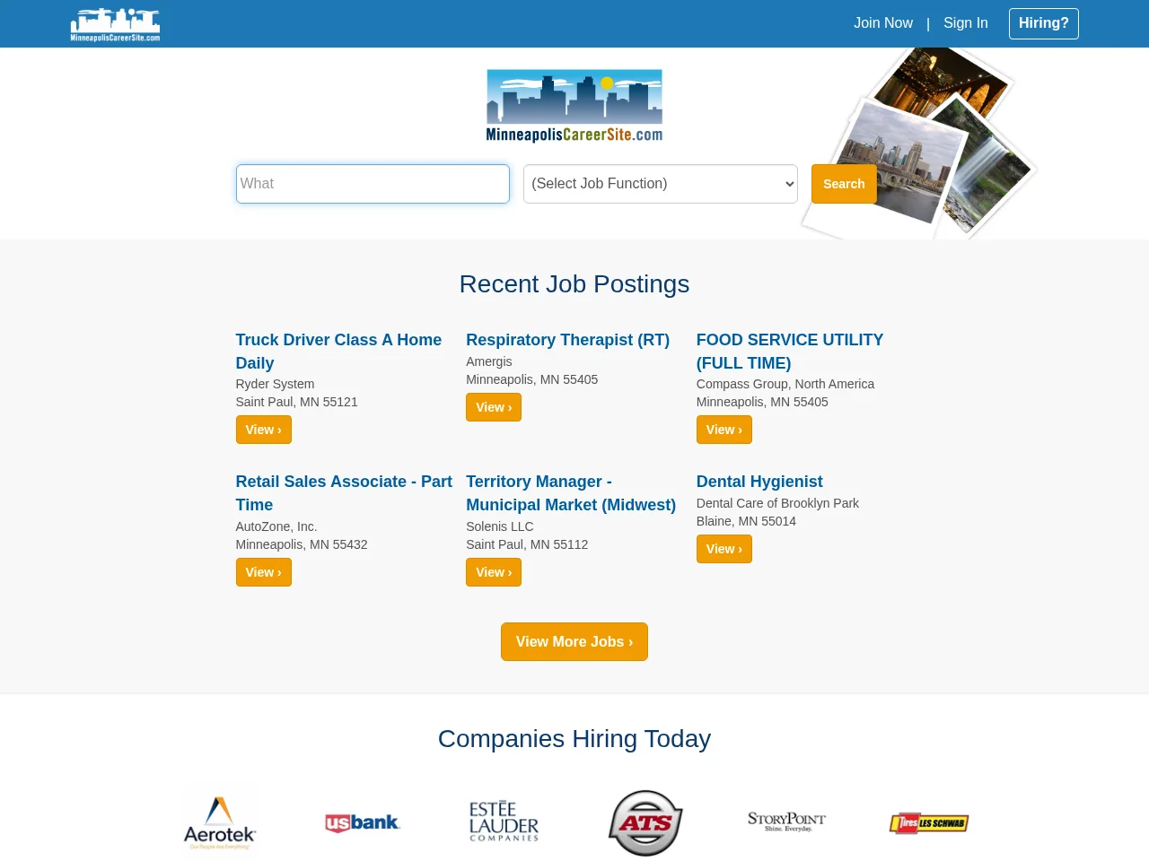 MinneapolisCareerSite screenshot MinneapolisCareerSite website screenshot