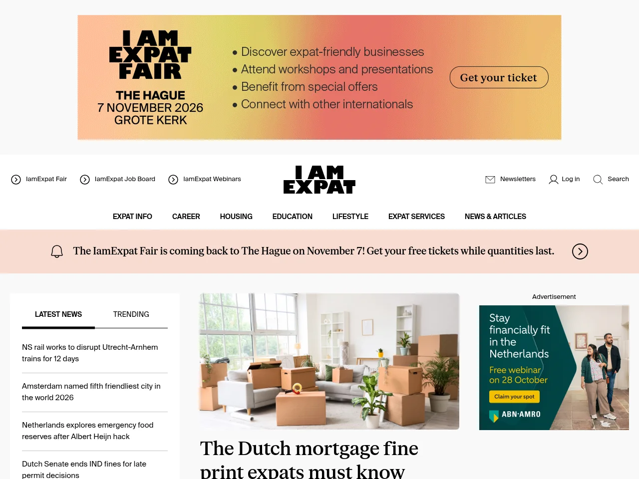 IamExpat screenshot IamExpat website screenshot