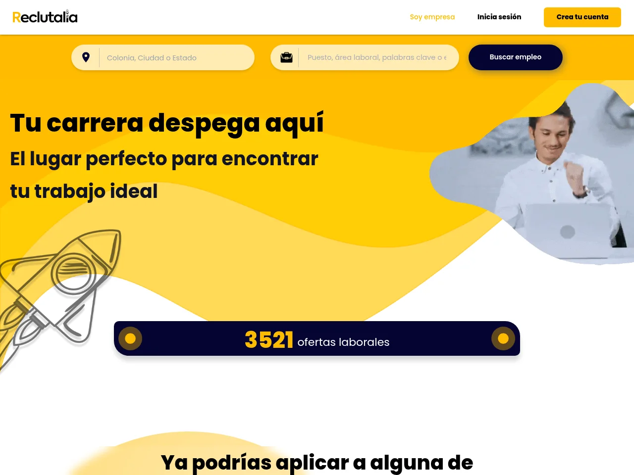 Reclutalia screenshot Reclutalia website screenshot
