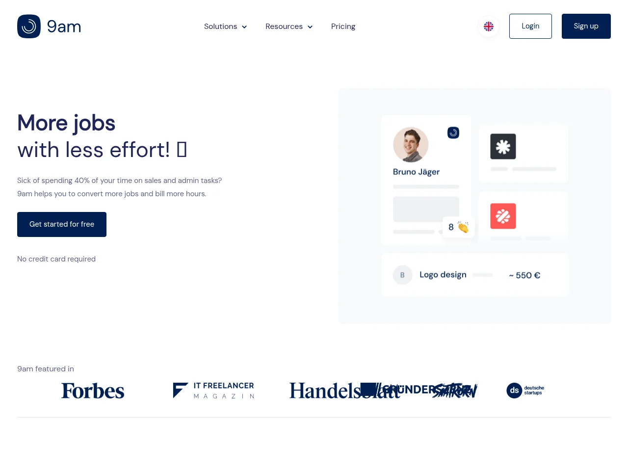 9am website screenshot