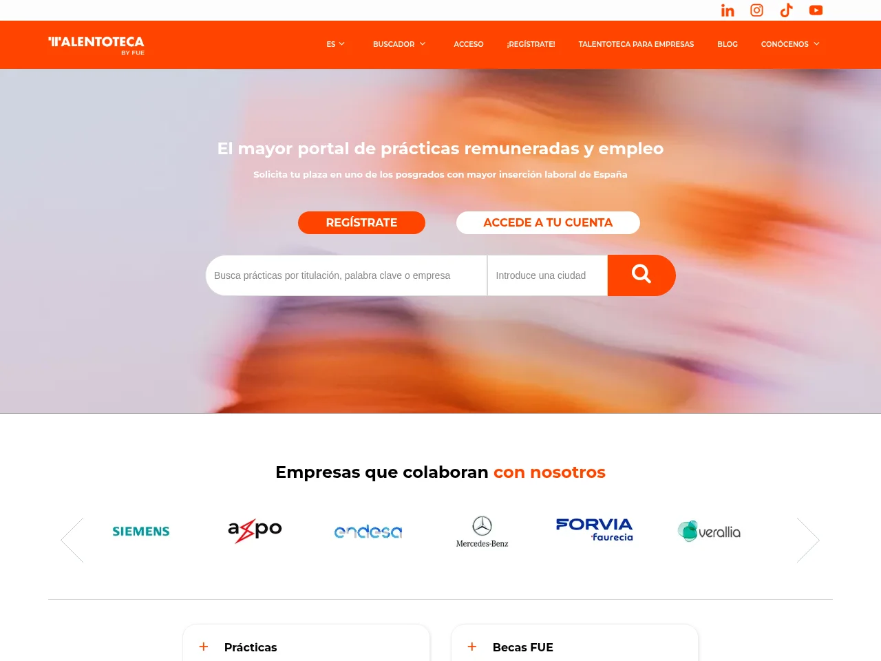 Talentoteca screenshot Talentoteca website screenshot