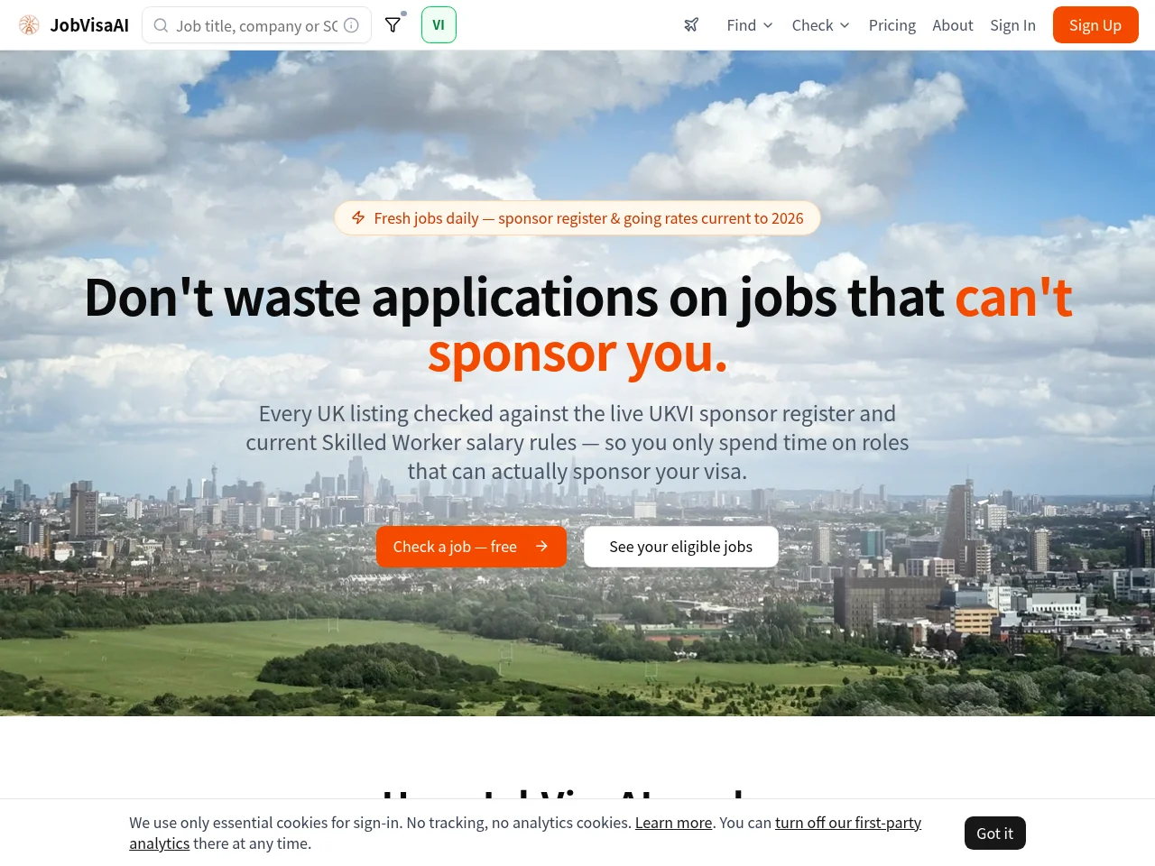 JobVisaAI screenshot JobVisaAI website screenshot