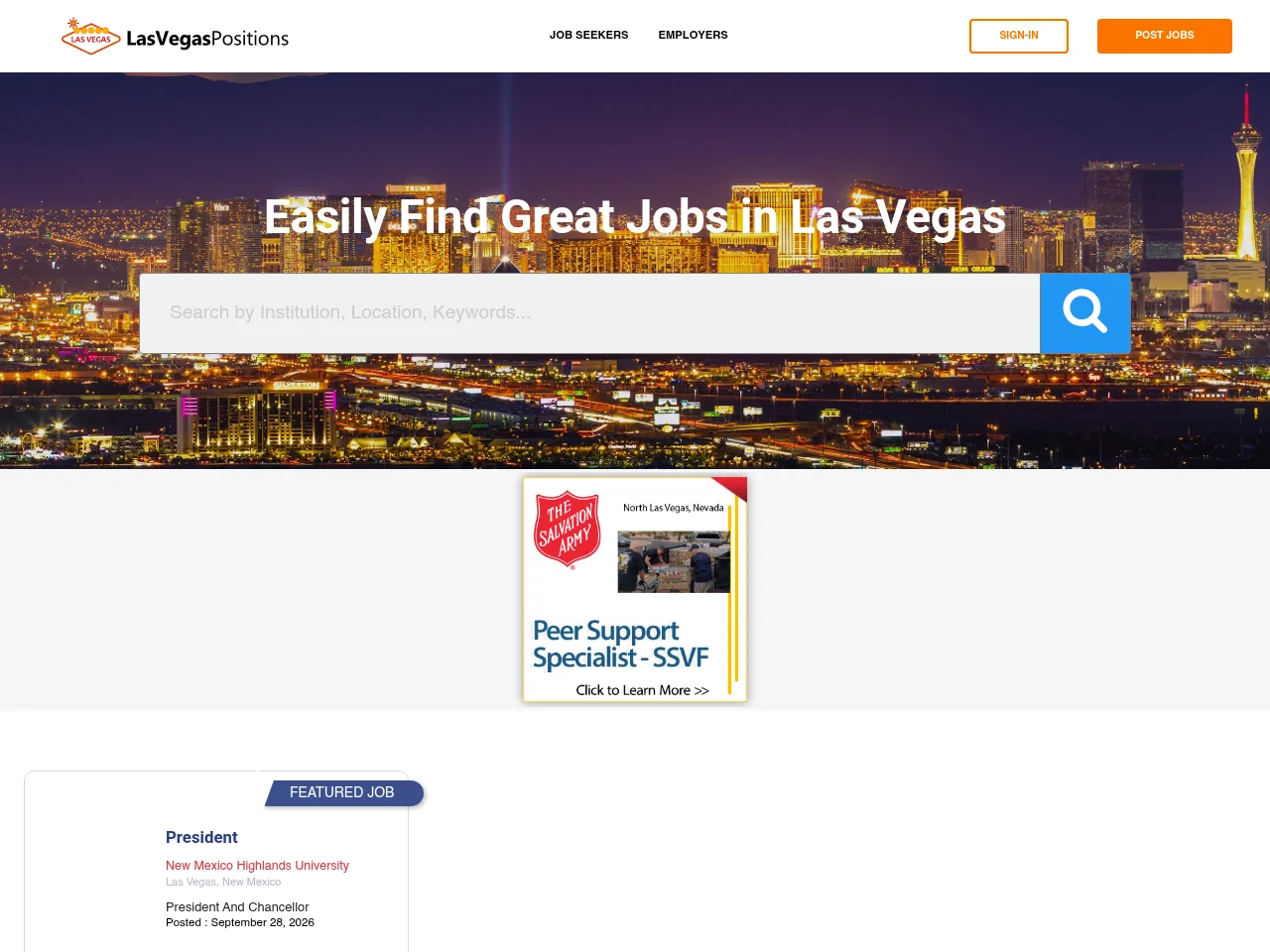 LasVegasPositions website screenshot