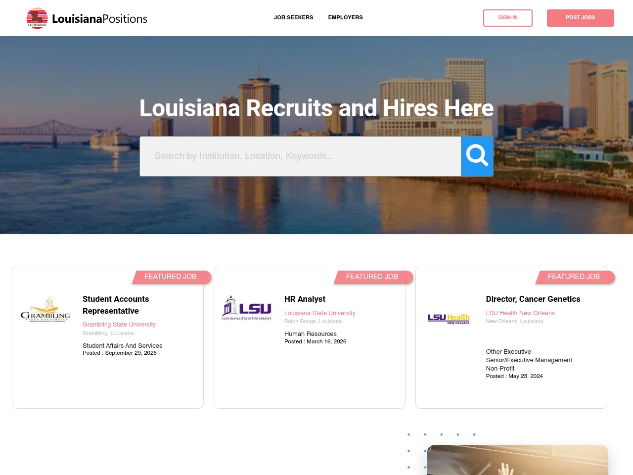 LouisianaPositions screenshot LouisianaPositions website screenshot