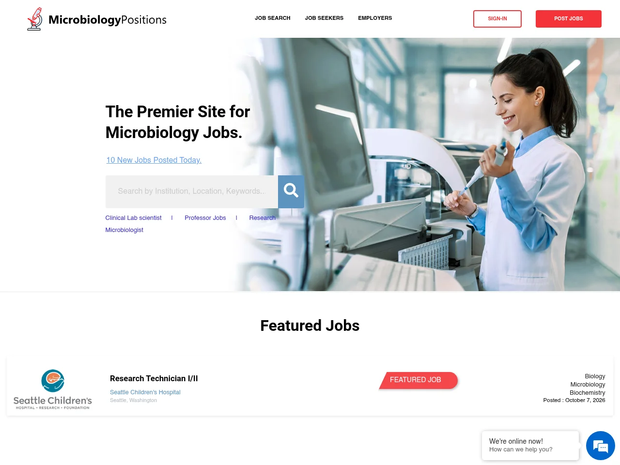 MicrobiologyPositions screenshot MicrobiologyPositions website screenshot
