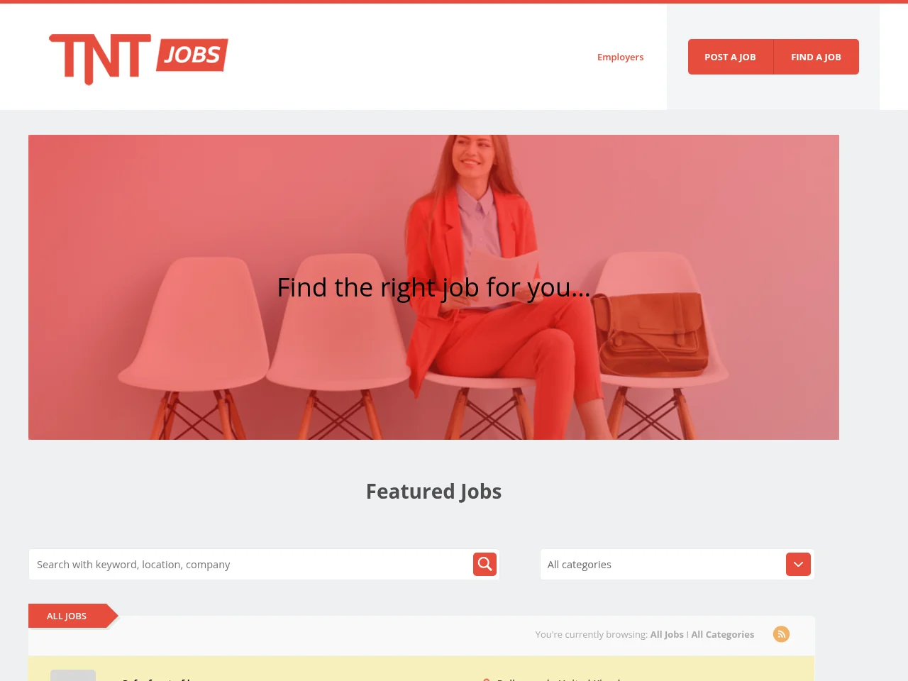 TNT Jobs screenshot TNT Jobs website screenshot