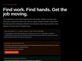 The OutageBoard screenshot preview