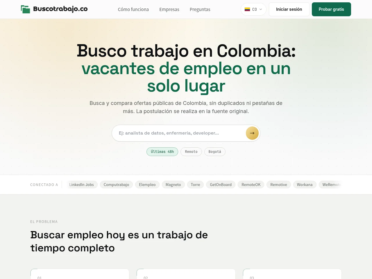 BuscoTrabajo screenshot BuscoTrabajo website screenshot