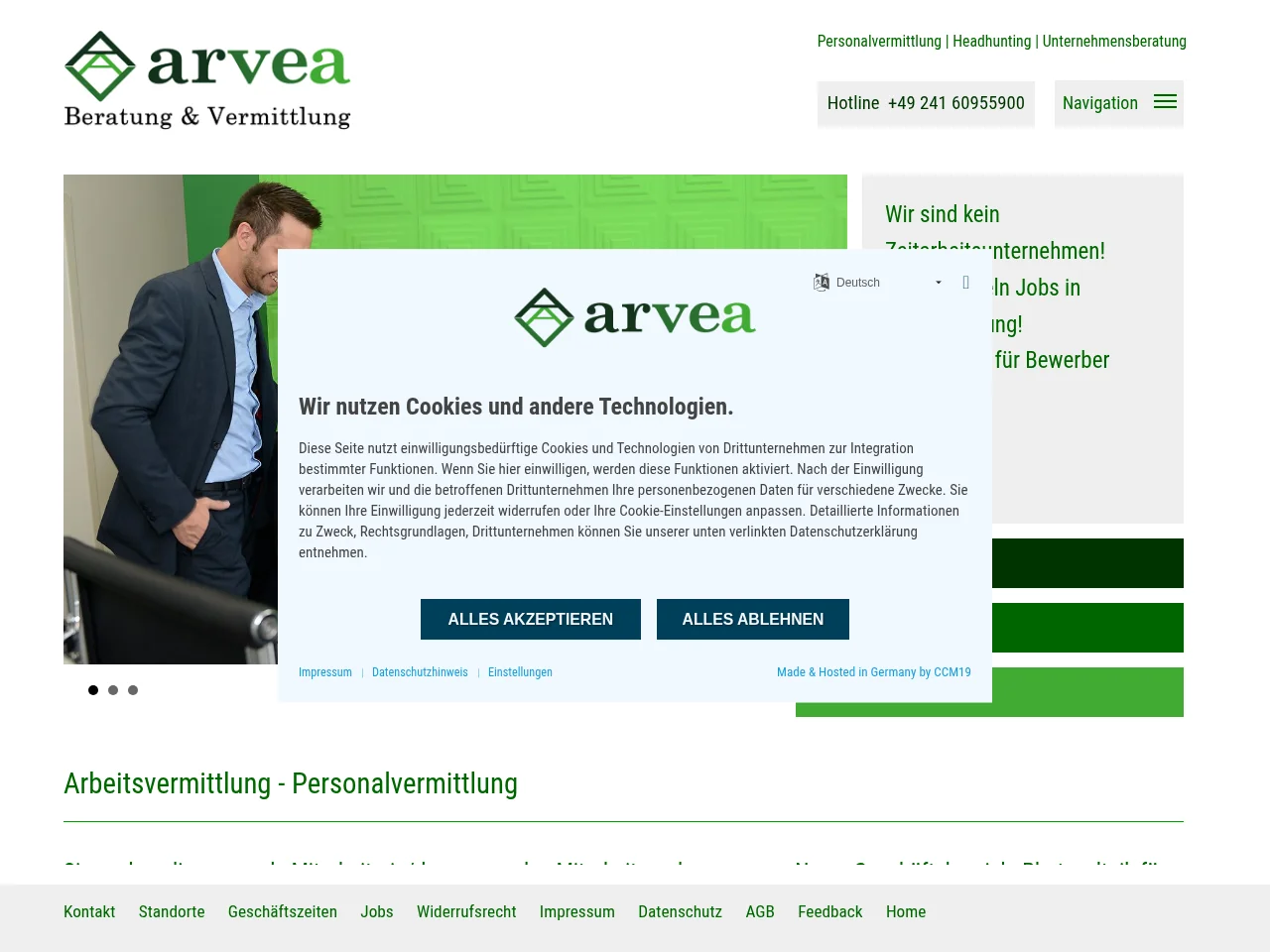arvea GmbH website screenshot