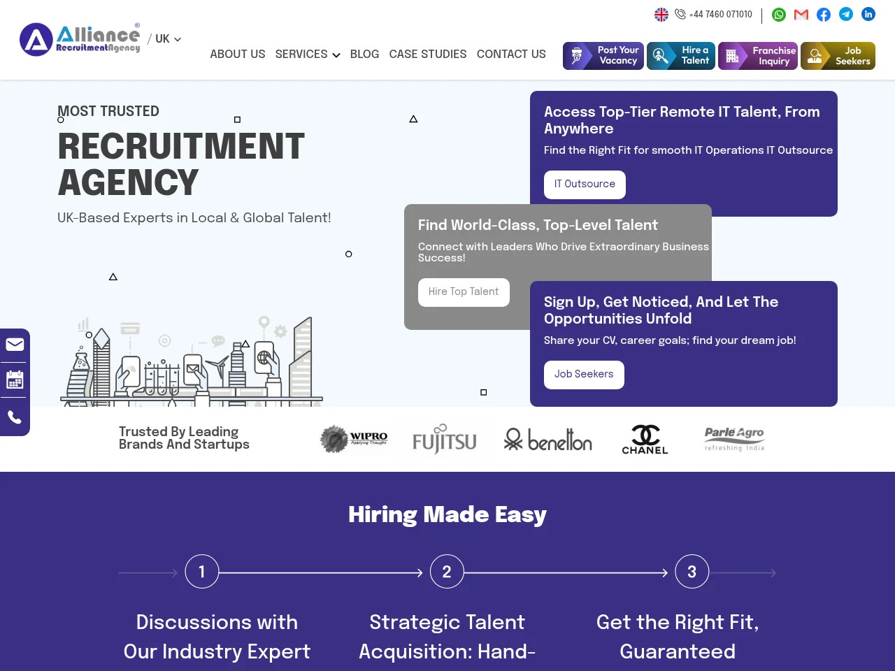 Alliance Recruitment Agency screenshot Alliance Recruitment Agency website screenshot