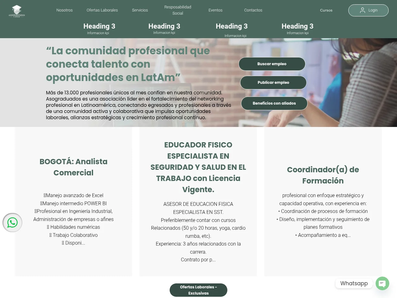 Asograduados LATAM screenshot Asograduados LATAM website screenshot