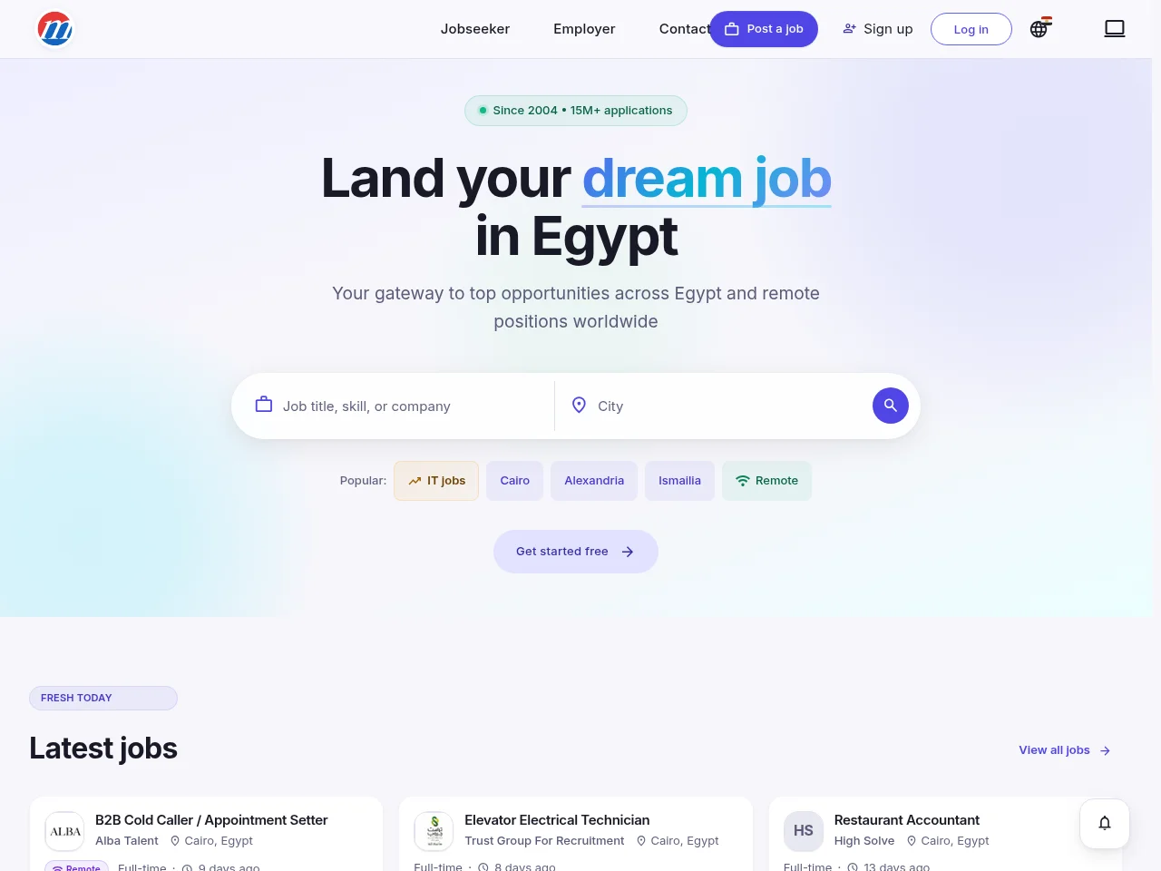 Mustakbil Egypt screenshot Mustakbil Egypt website screenshot