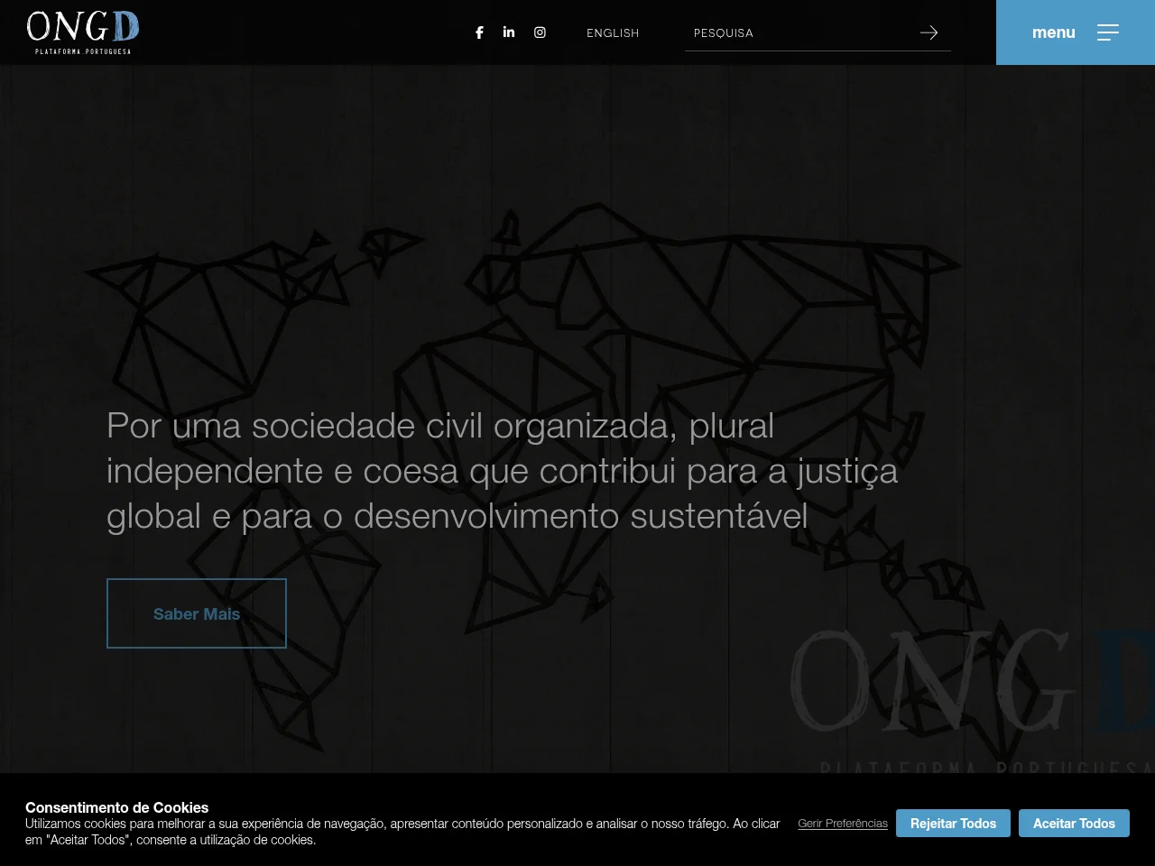 Plataforma Portuguesa das ONGD website screenshot