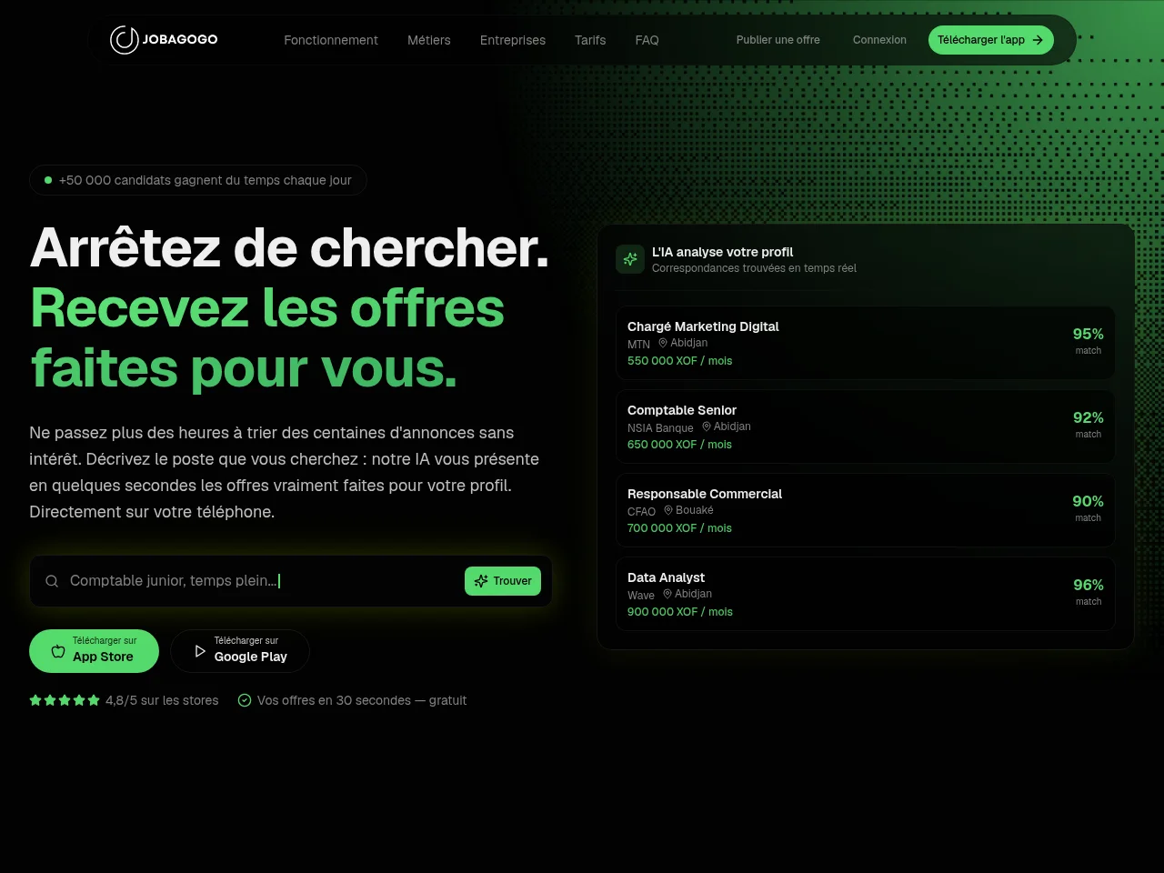 JOBAGOGO website screenshot