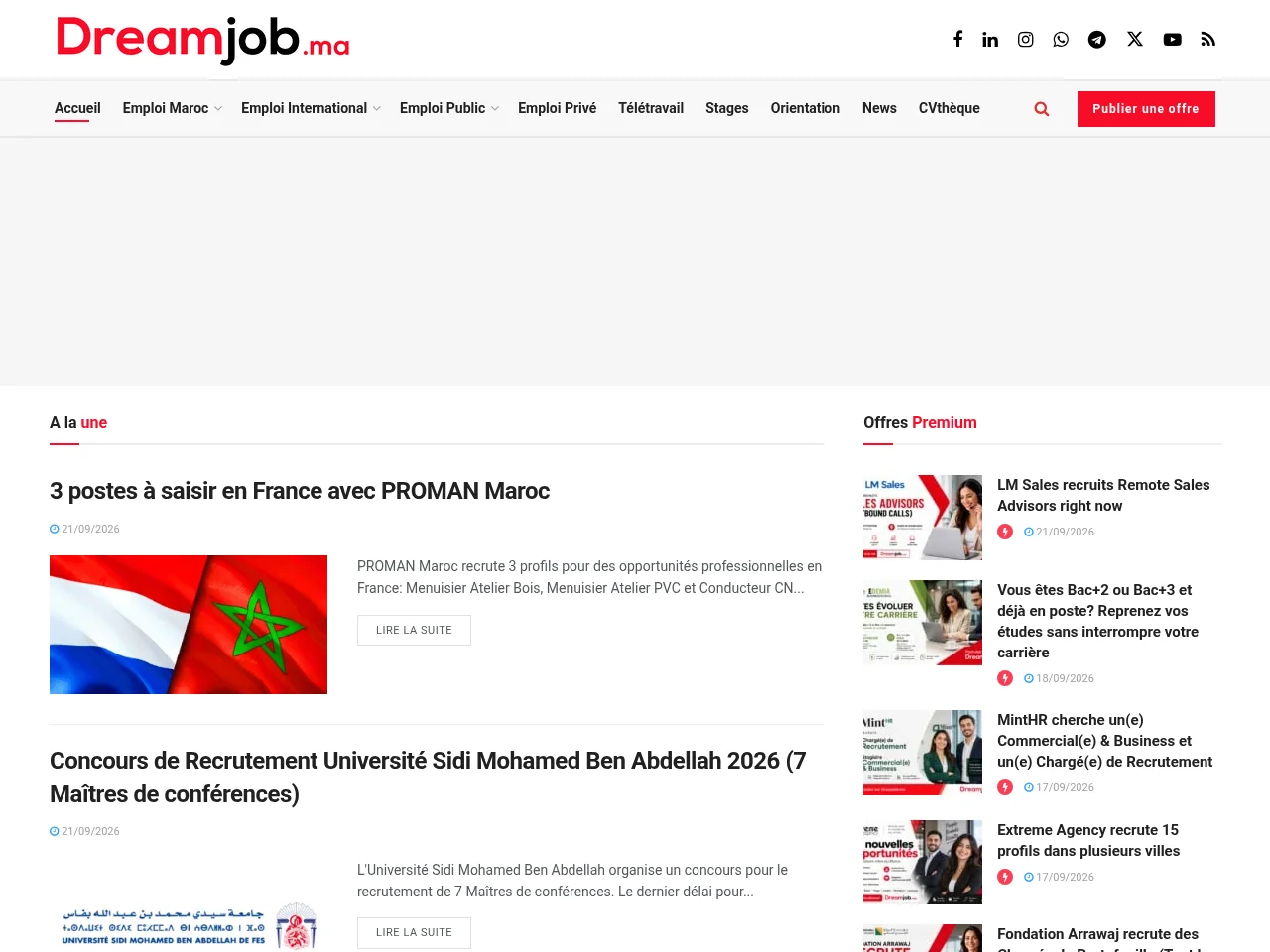 Dreamjob screenshot Dreamjob website screenshot