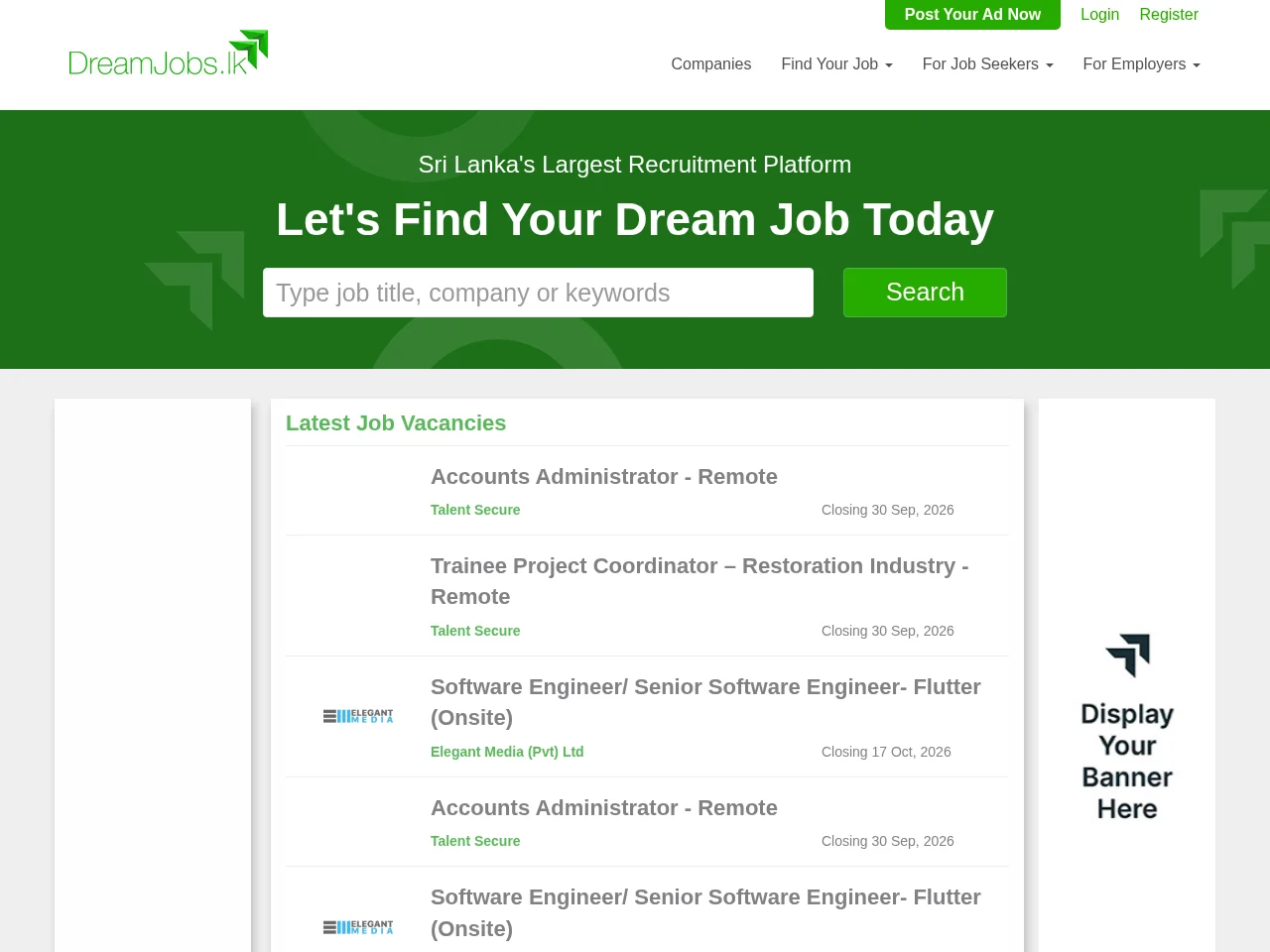 DreamJobs screenshot DreamJobs website screenshot