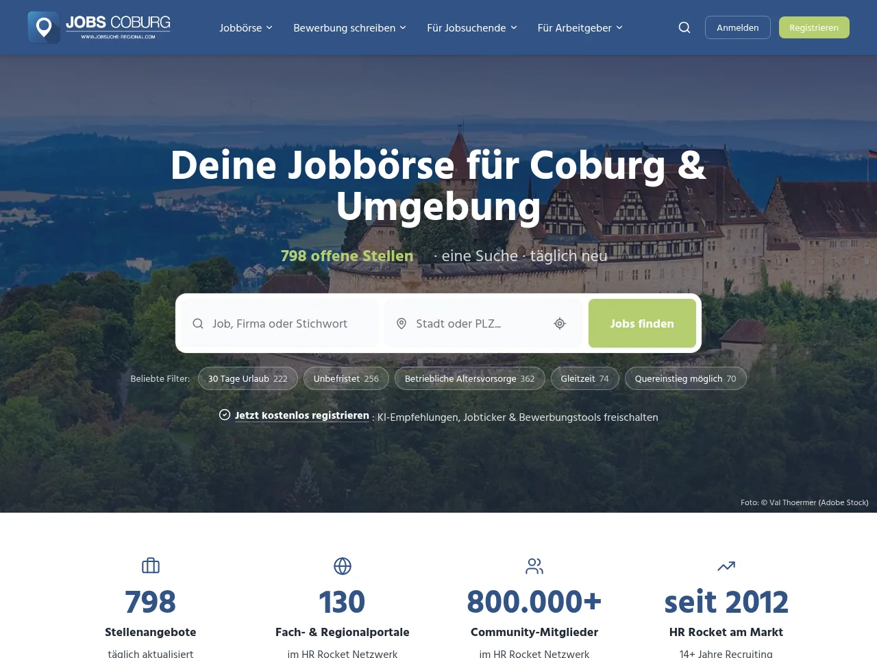 Jobs Coburg screenshot Jobs Coburg website screenshot
