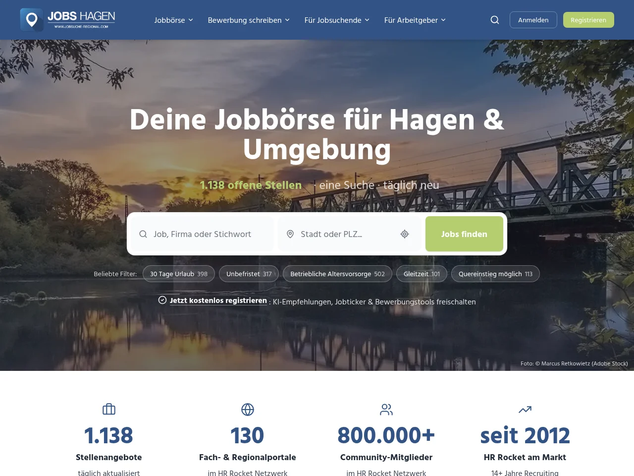 Jobs Hagen website screenshot