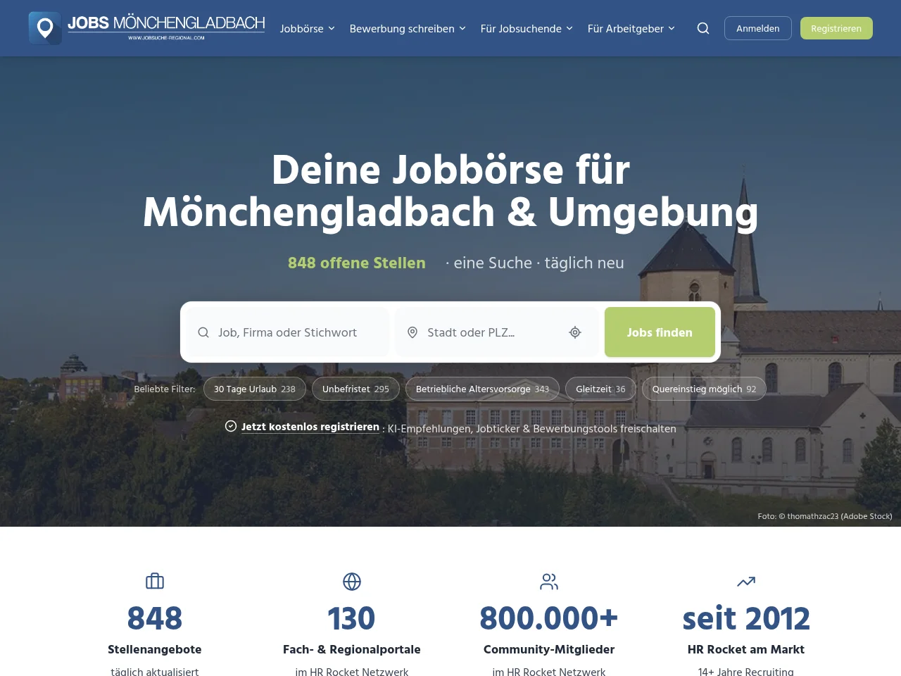 Jobs Mönchengladbach screenshot Jobs Mönchengladbach website screenshot