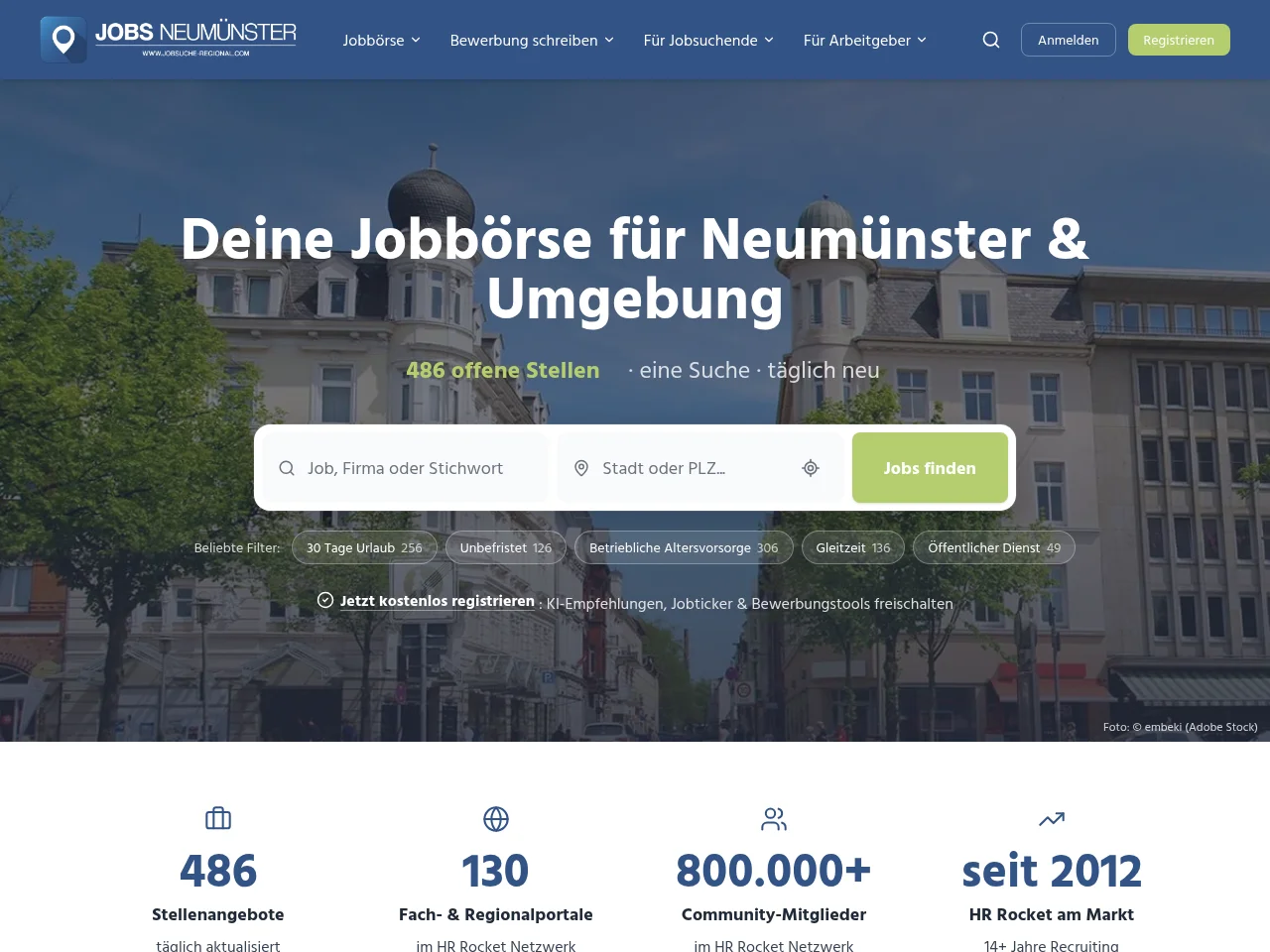 Jobs Neumünster screenshot Jobs Neumünster website screenshot