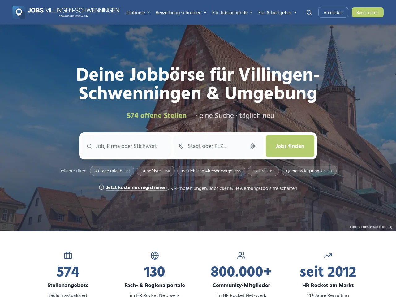 Jobs Villingen-Schwenningen screenshot Jobs Villingen-Schwenningen website screenshot