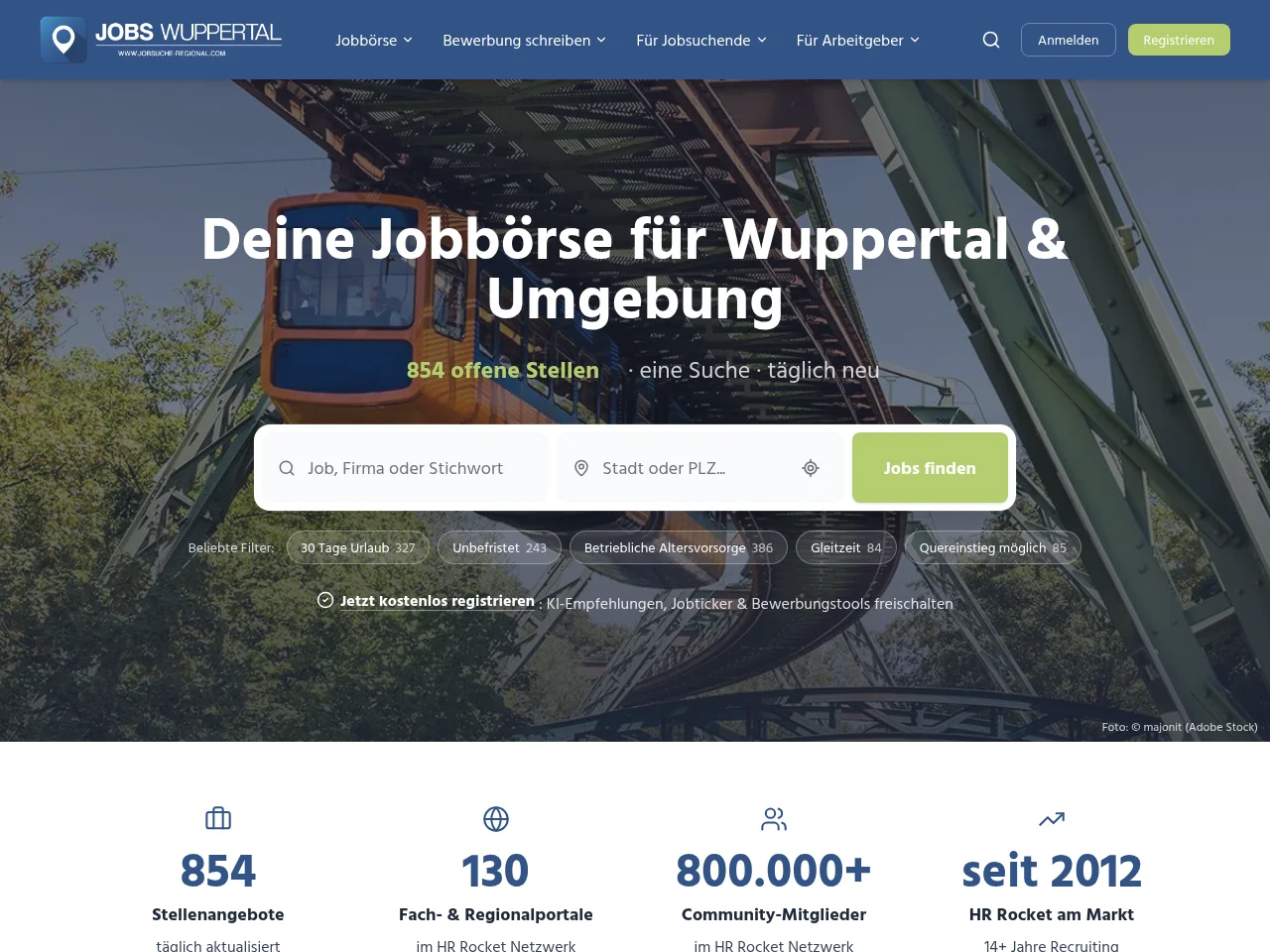 Jobs Wuppertal screenshot Jobs Wuppertal website screenshot