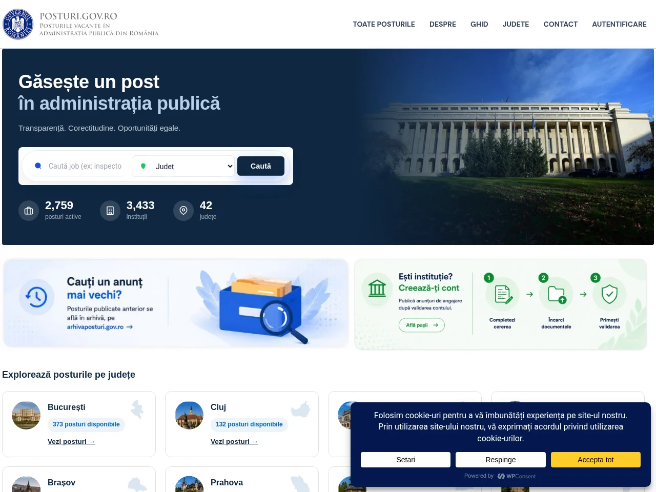 Posturi screenshot Posturi website screenshot