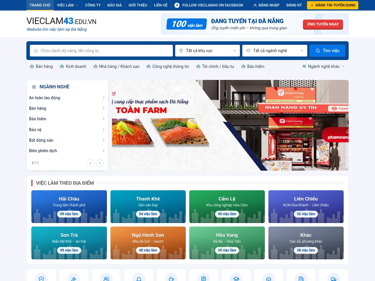 Tuyển Dụng 43 website screenshot