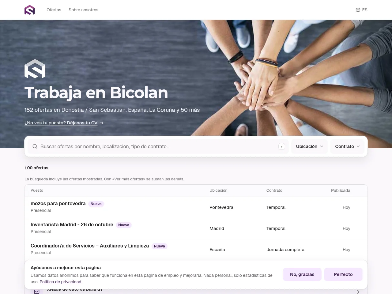 Empleo Bicolan website screenshot