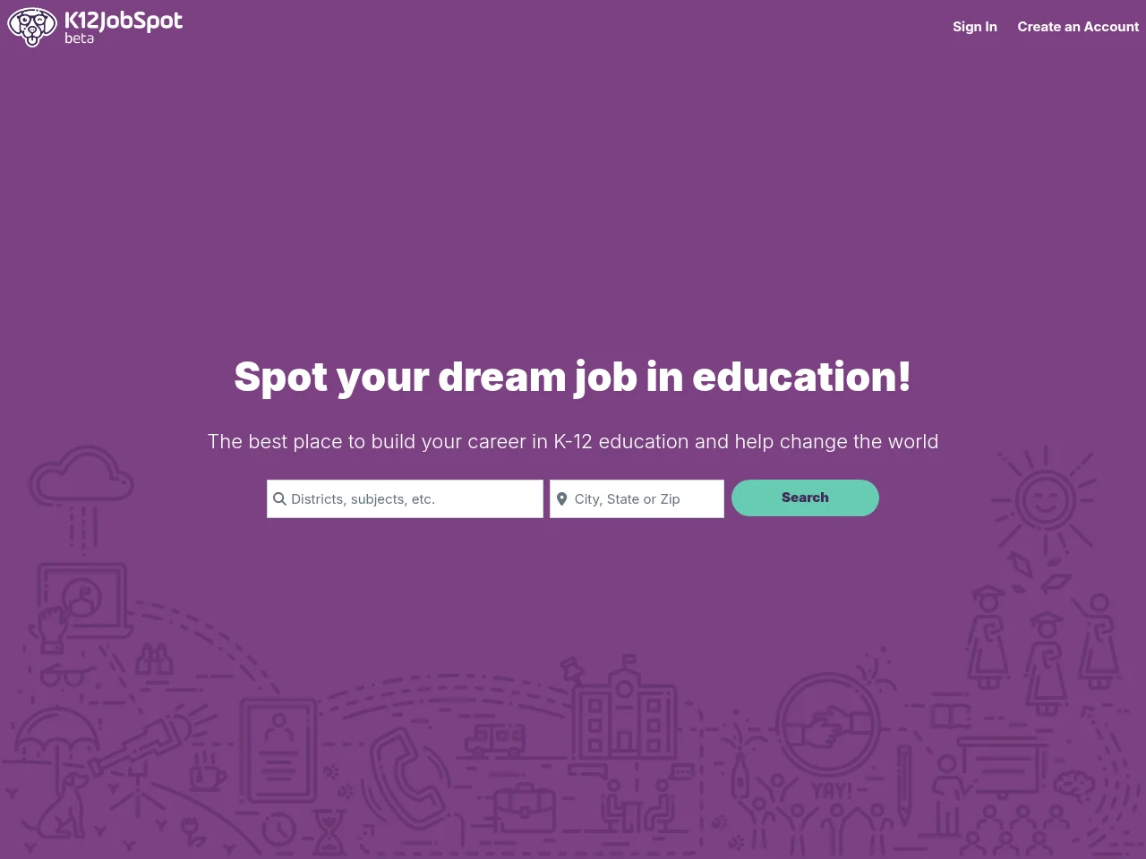 K12JobSpot website screenshot