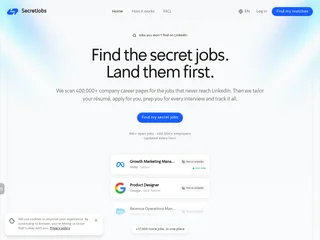 SecretJobs platform preview SecretJobs platform preview
