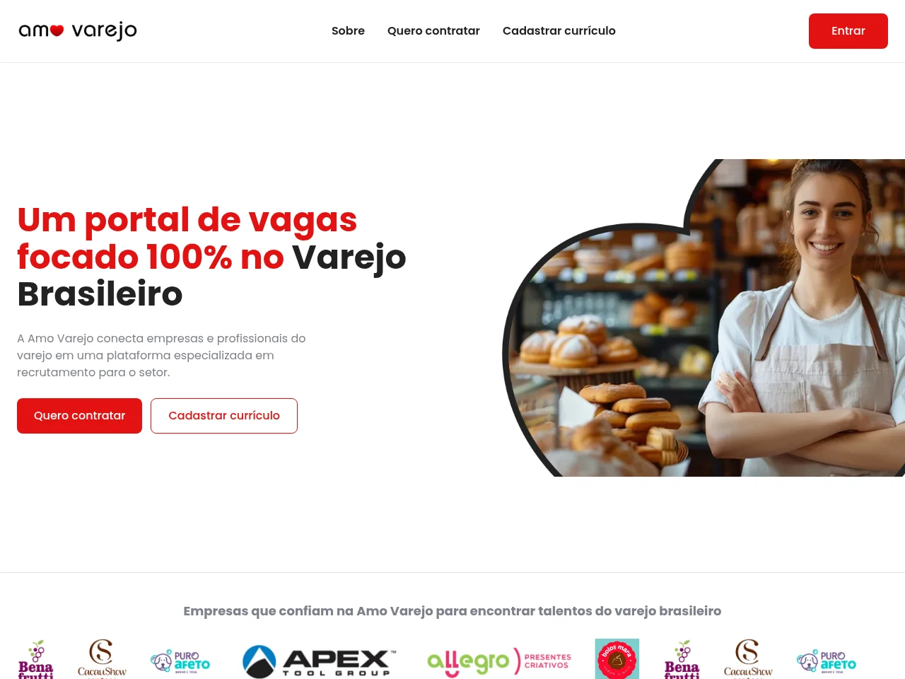 Amo Varejo website screenshot