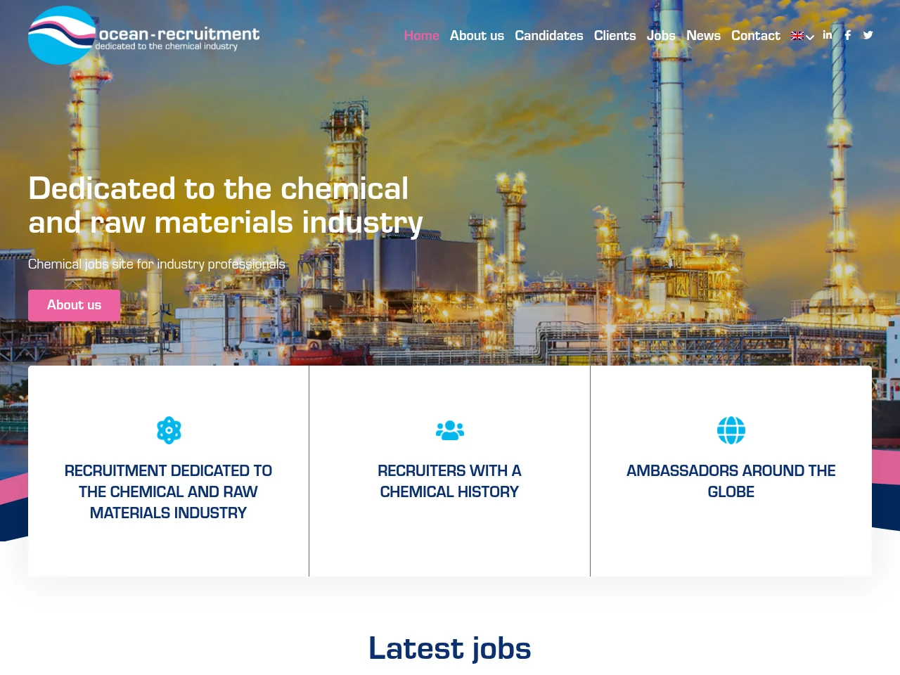Ocean Recruitment screenshot Ocean Recruitment website screenshot