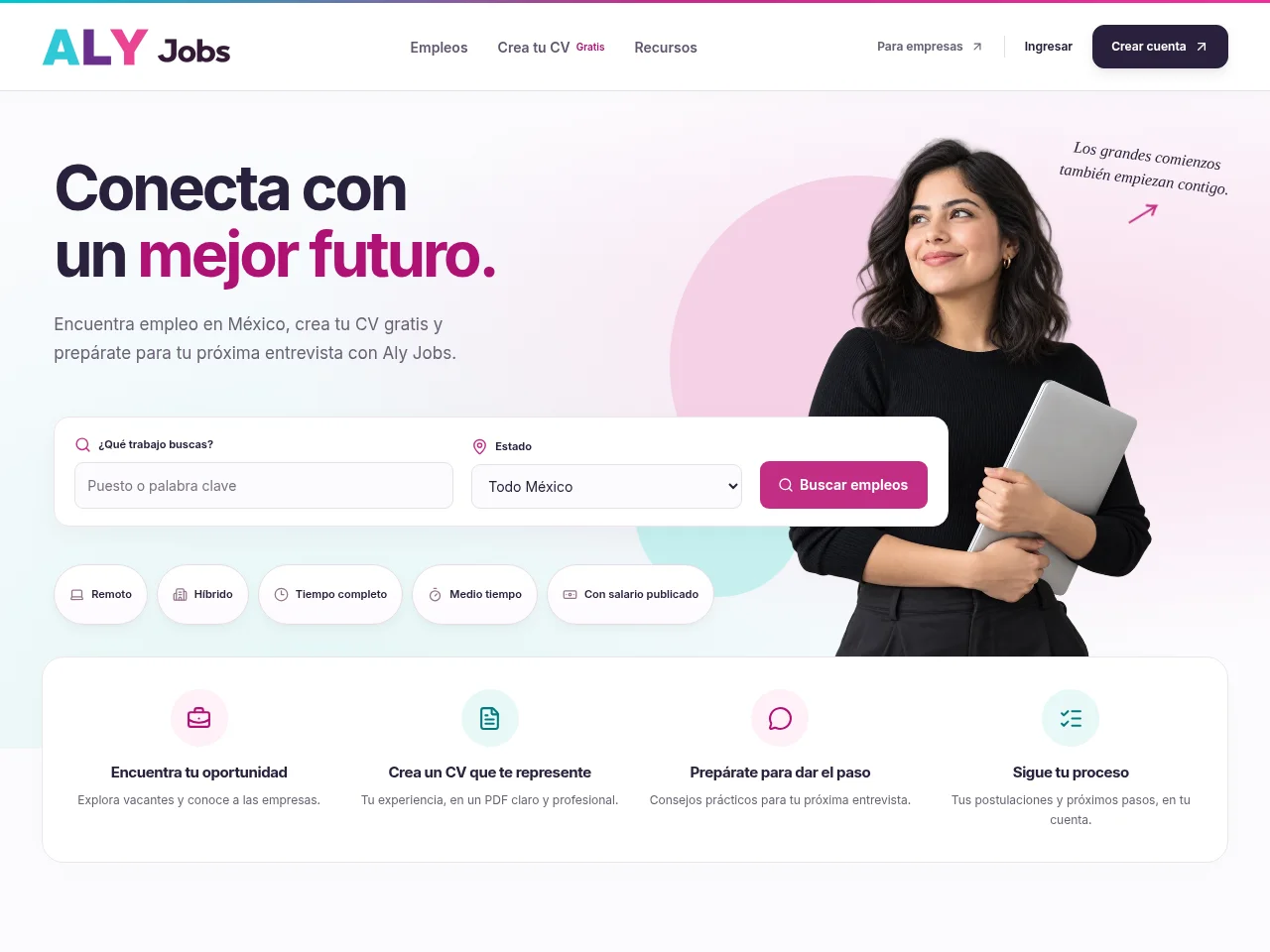 ALY JOBS website screenshot