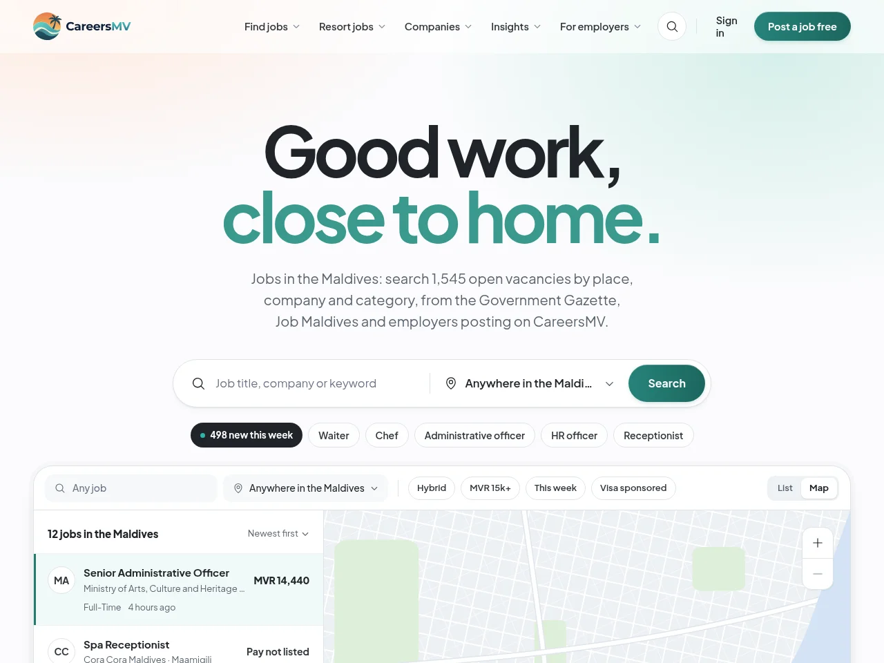 CareersMV website screenshot