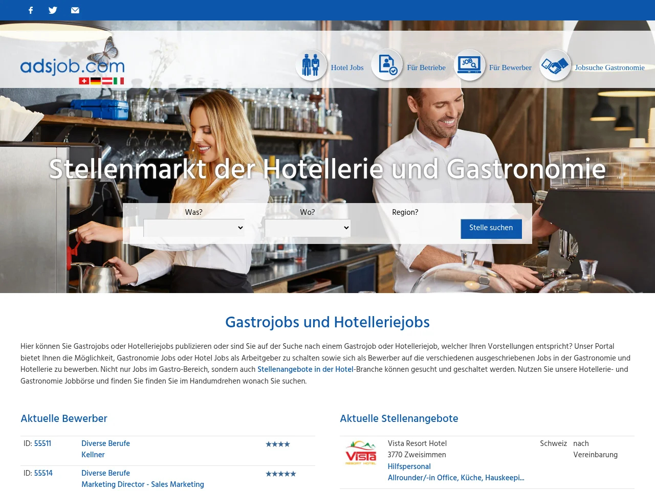 adsjob website screenshot
