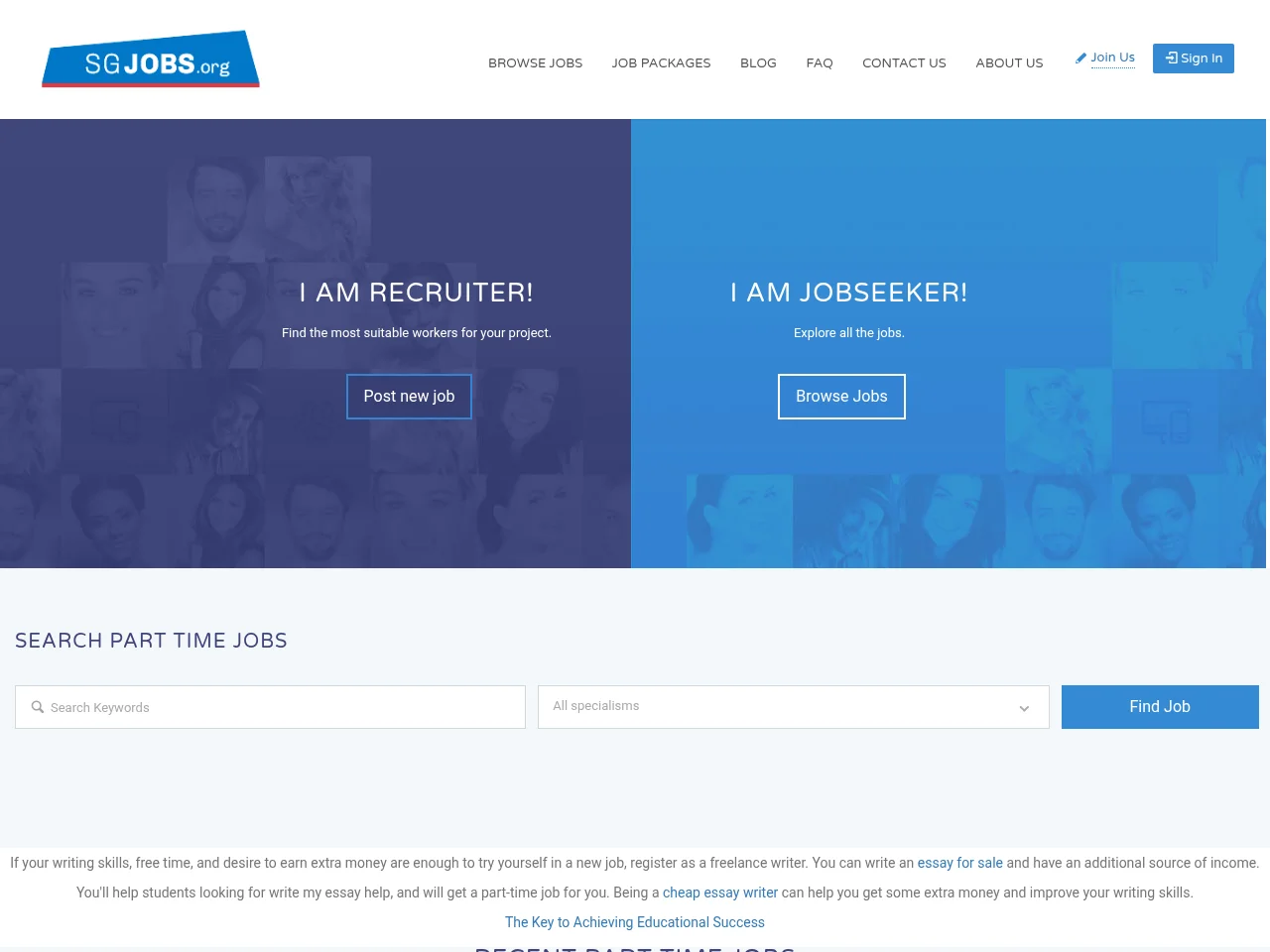 sgjobs screenshot sgjobs website screenshot