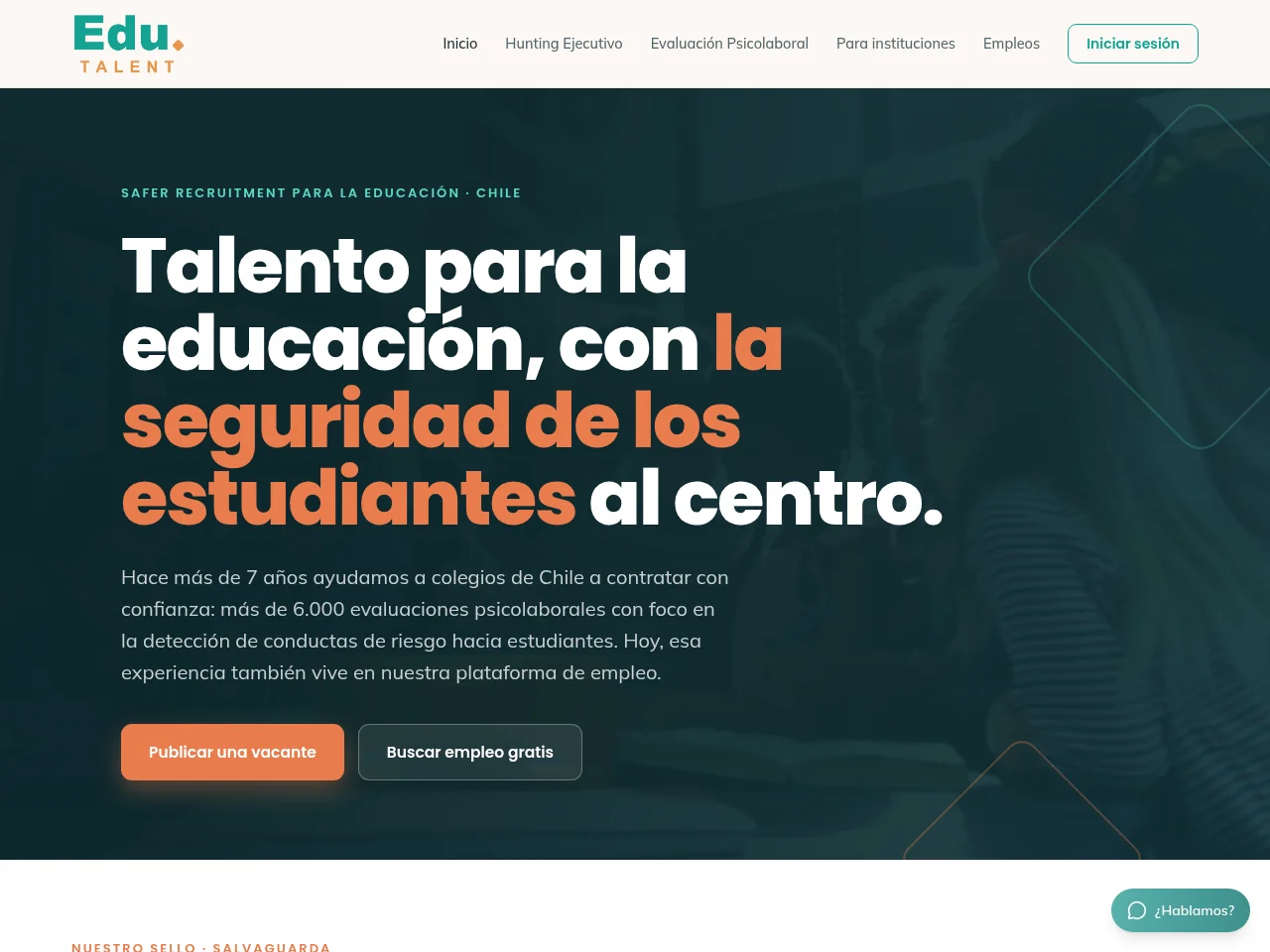 Edutalent Chile screenshot Edutalent Chile website screenshot