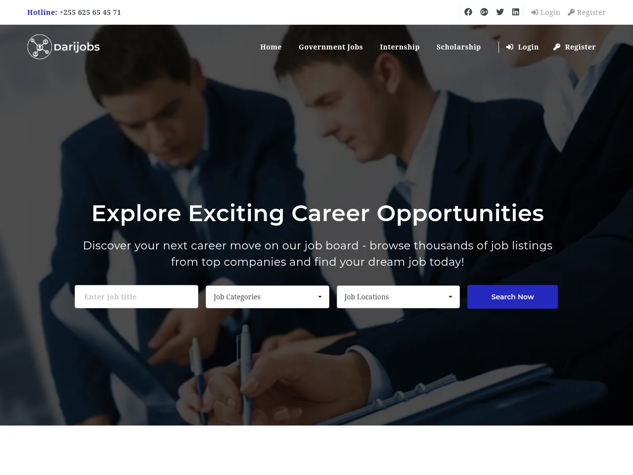 DariJobs screenshot DariJobs website screenshot