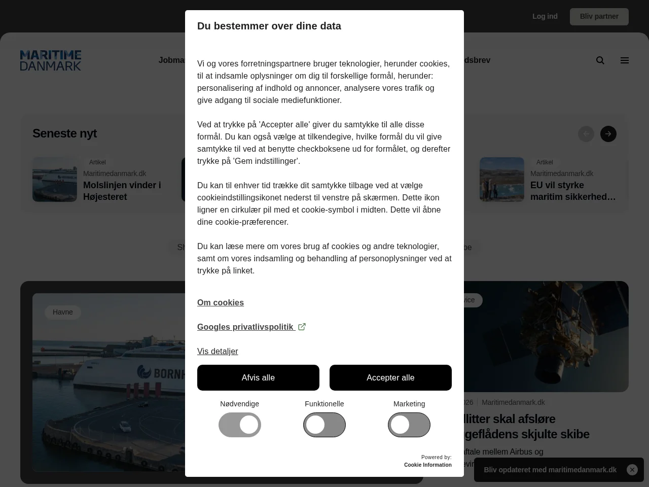 Maritimedanmark screenshot Maritimedanmark website screenshot