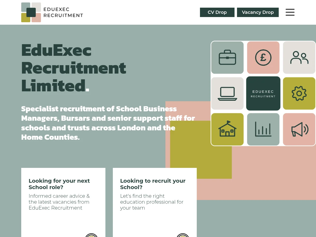 EduExec Recruitment website screenshot