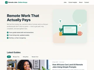 Remote Jobs Online Kenya platform preview Remote Jobs Online Kenya platform preview