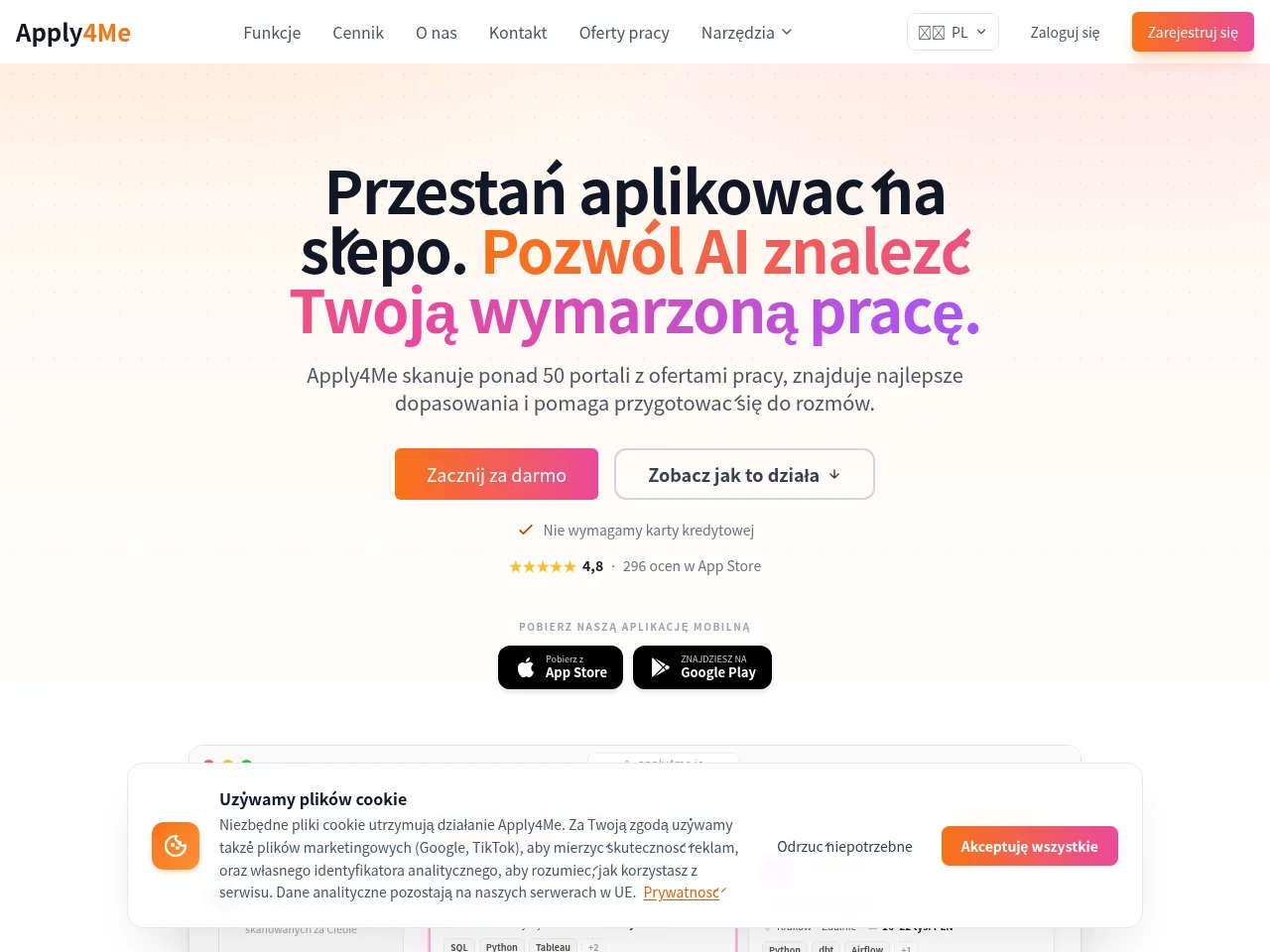 Apply4Me website screenshot