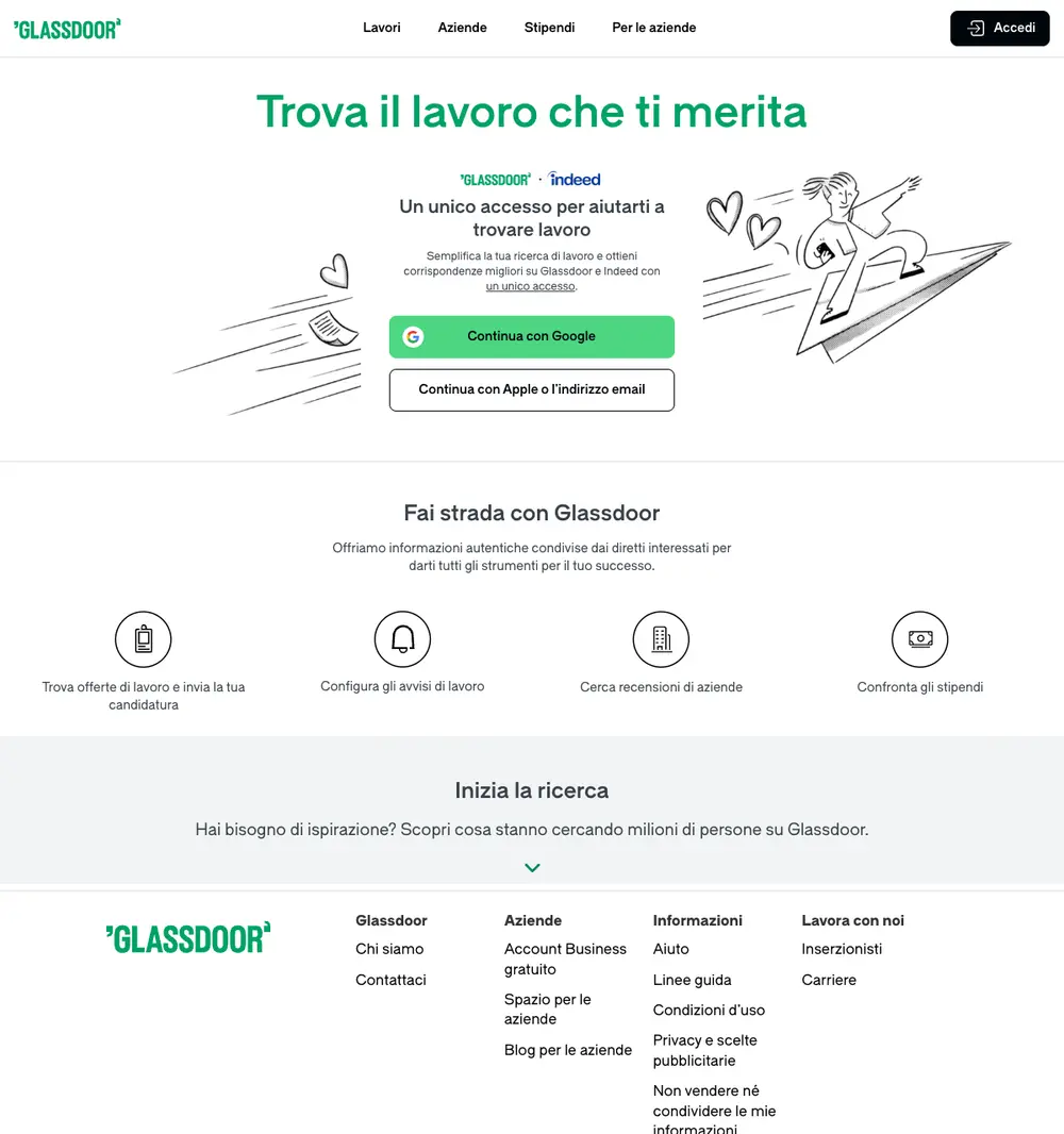 Glassdoor screenshot Glassdoor website screenshot