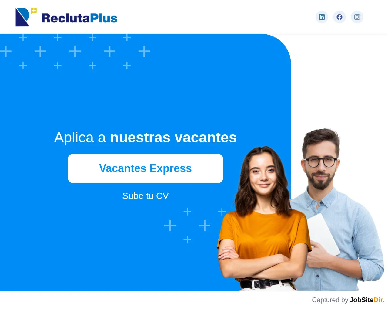 ReclutaPlus website screenshot