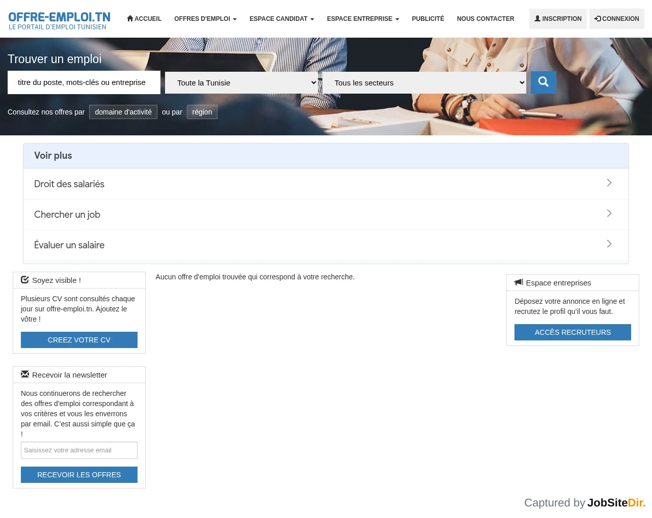 Offre-emploi screenshot Offre-emploi website screenshot