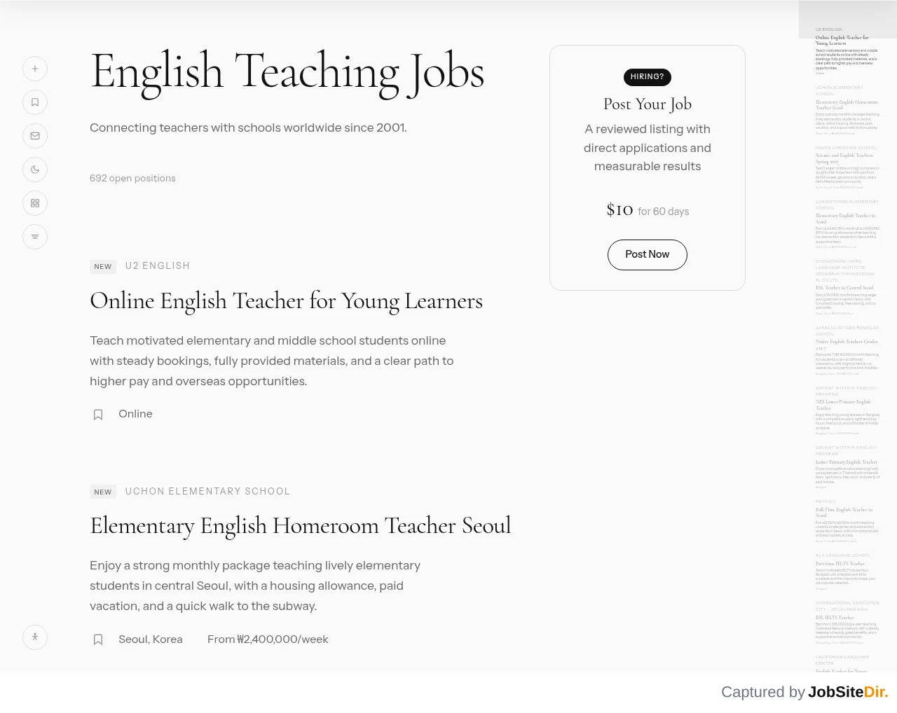 TeslJobs screenshot TeslJobs website screenshot