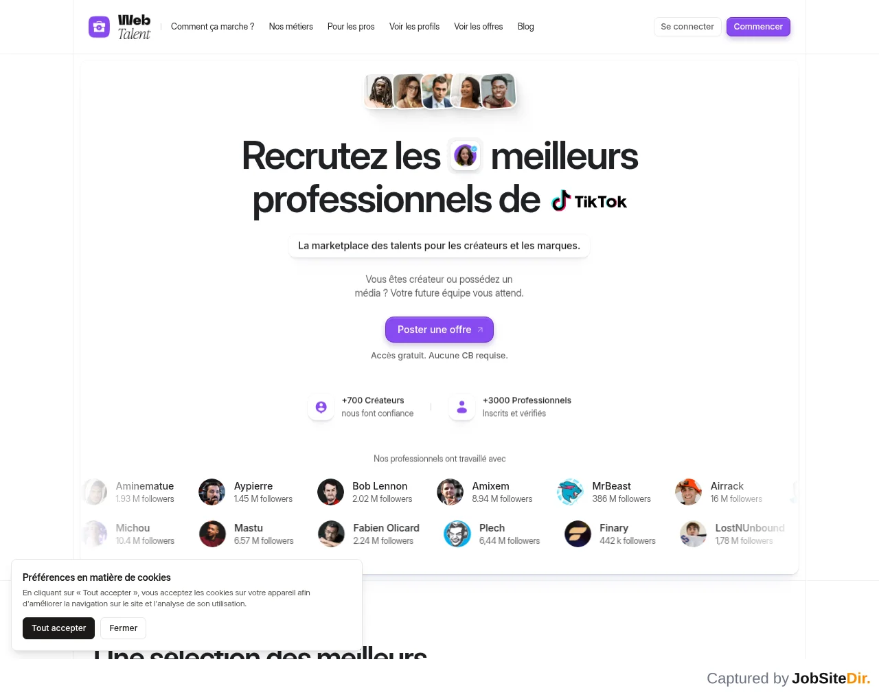 WebTalent screenshot WebTalent website screenshot